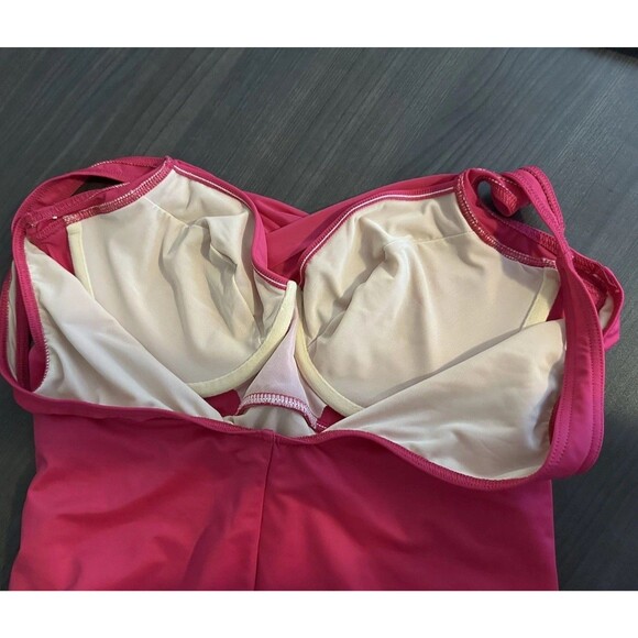 Miraclesuit Rock Solid Cherie One Piece Swimsuit Hot Pink Size 12/14 - Picture 5 of 6